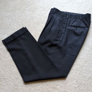 City Streets Black Dress Pants with Pleats